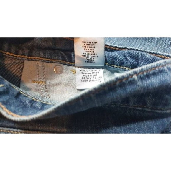 Womens Old Navy The Fllirt Stretch Size 4 Blues Jeans Distressed Raw Hem - Picture 9 of 10